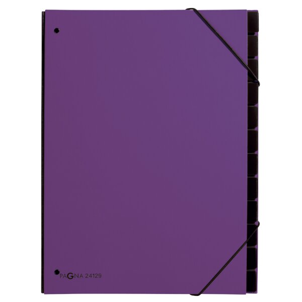 PAGNA Trieur Trend, A4, 12 compartiments, violet