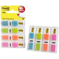 Post-it Haftmarker Index, 11,9 x 43,2 mm, 4er Spender
