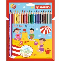 STABILO Dreikant-Buntstifte Trio dick, 18er Kartonetui