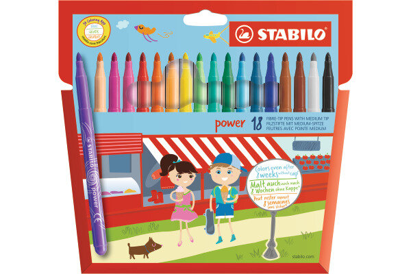 STABILO Stylo fibre Power 280/1801 Etui 18 pcs.