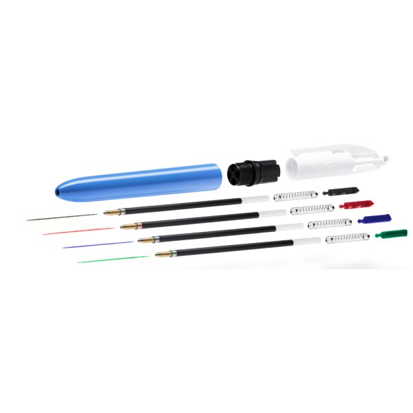 BIC Stylo à bille rétractable 4Colours, tracé: 0,32 mm