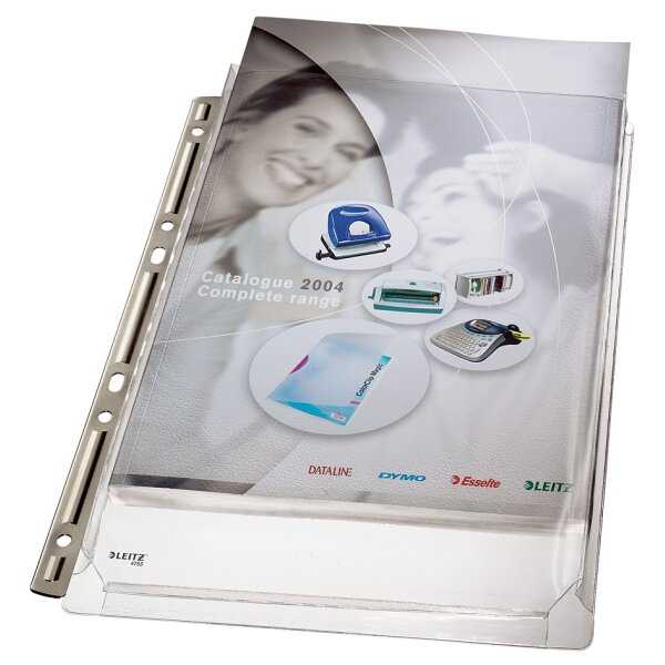 LEITZ pochette perforée Maxi, A4, PVC, 0,17 mm, granuleux