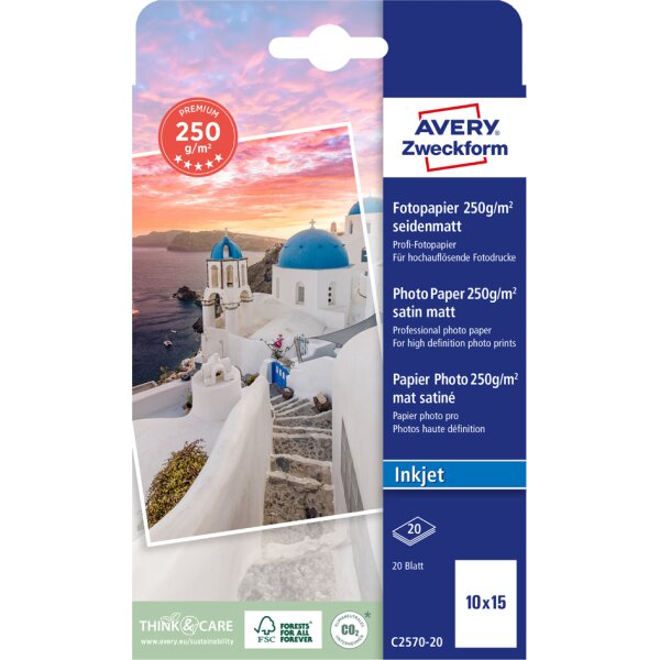 AVERY Zweckform Papier photo jet dencre PREMIUM, 10 x 15 cm