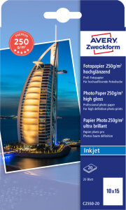 AVERY Zweckform Inkjet Fotopapier PREMIUM, 10 x 15 cm, weiss