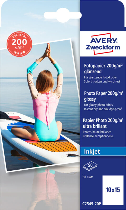 AVERY Zweckform Papier photo jet dencre EVERYDAY, 10x15 cm