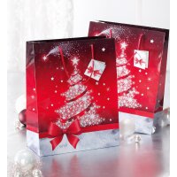 sigel Sac cadeau de Noël Sparkling Tree, grand