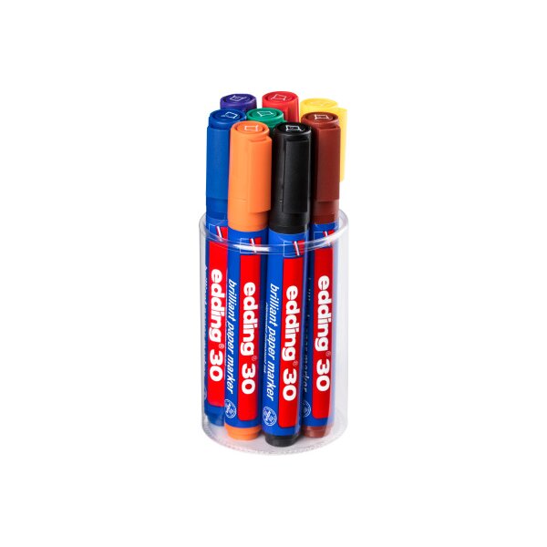 EDDING Permanent Marker 30 30-E8 8 Farben ass.