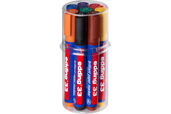 EDDING Permanent Marker 33 33-E8 8 couleurs ass.