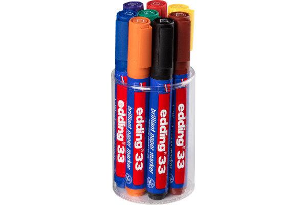 EDDING Permanent Marker 33 33-E8 8 couleurs ass.