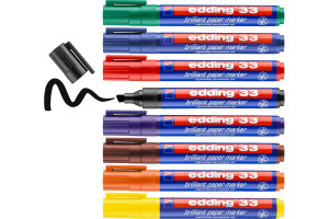 EDDING Permanent Marker 33 33-E8 8 couleurs ass.