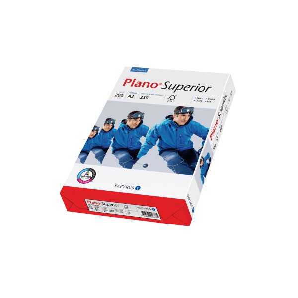 PLANO SUPERIOR Papier &agrave; copier A3 88027689 blanc, 200g BB FSC 250 flls.