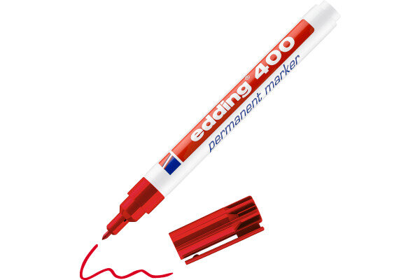 EDDING Permanent Marker 400 -1mm 400-2 rot