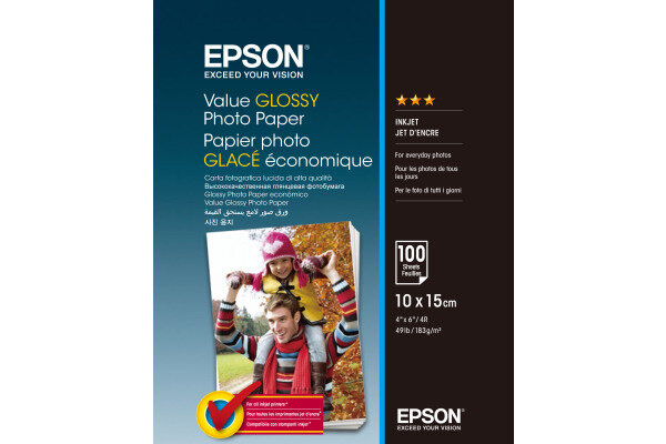 EPSON Value Photo Paper 10x15cm S400039 InkJet 183g 100 Blatt