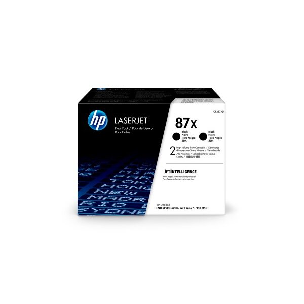 HP Cartouche toner 87X noir CF287XD LJ Enterprise M527 2 pcs.