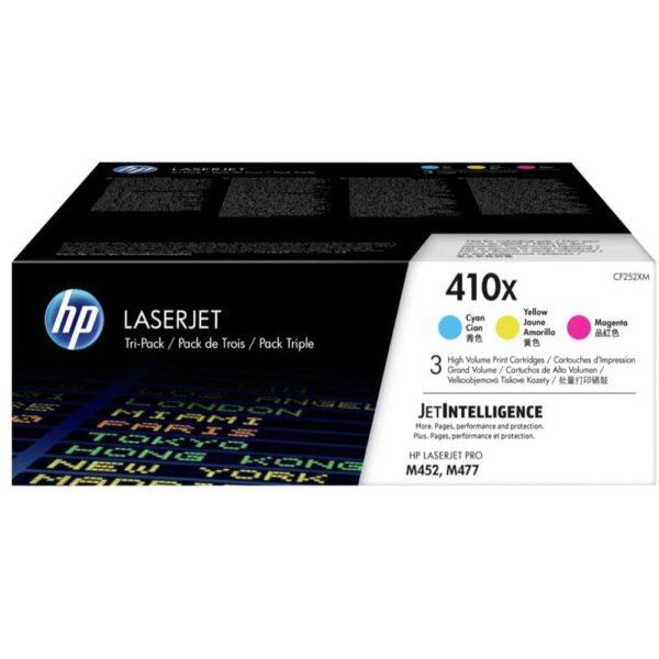 HP Toner Tri-Pack 410X CMY CF252XM CLJ Pro M452 5000 S.