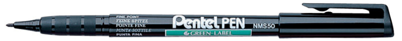 Pentel Marqueur permanent GREEN-LABEL NMS50, noir