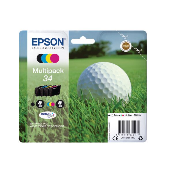 EPSON Multipack Encre CMYBK T346640 WF-3720/3725DWF 4-color