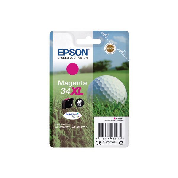 EPSON Cart. dencre XL magenta T347340 WF-3720/3725DWF 950 pages
