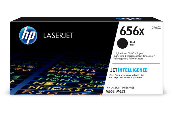 HP Cartouche Toner 656X noir CF460X CLJ Enterprise M652 27000 p.