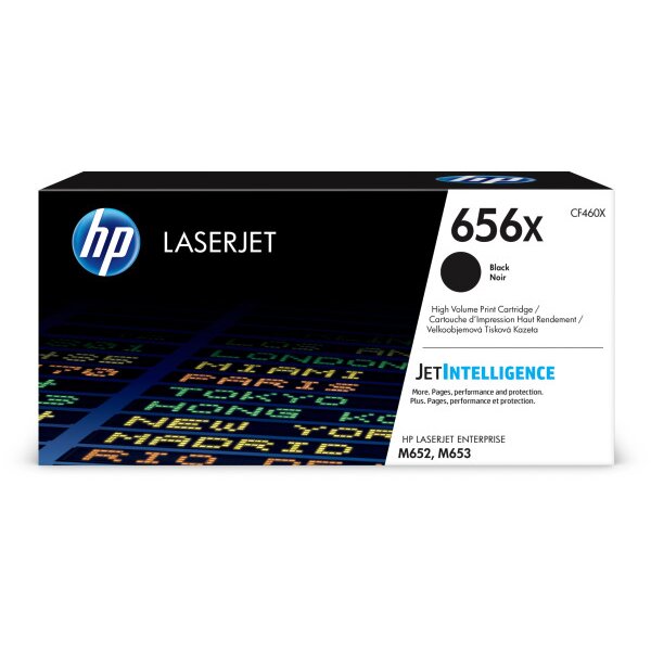 HP Cartouche Toner 656X noir CF460X CLJ Enterprise M652 27000 p.