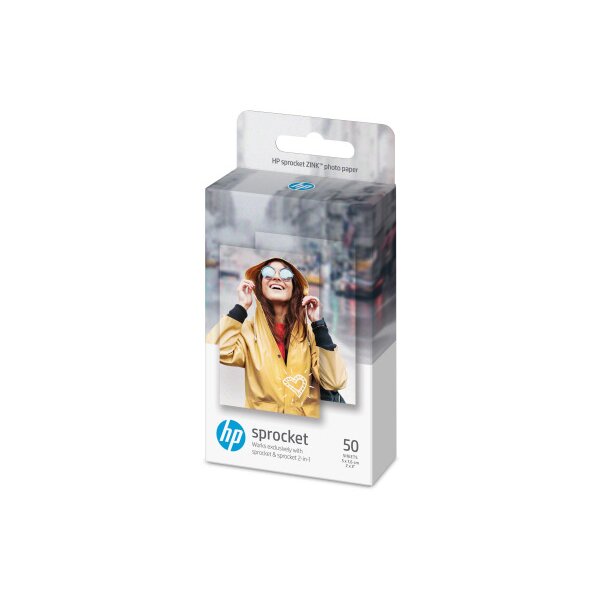 HP ZINK Photo Paper 5x7,6 cm HPIZ2X350 Sticky-Backed 50 feuilles