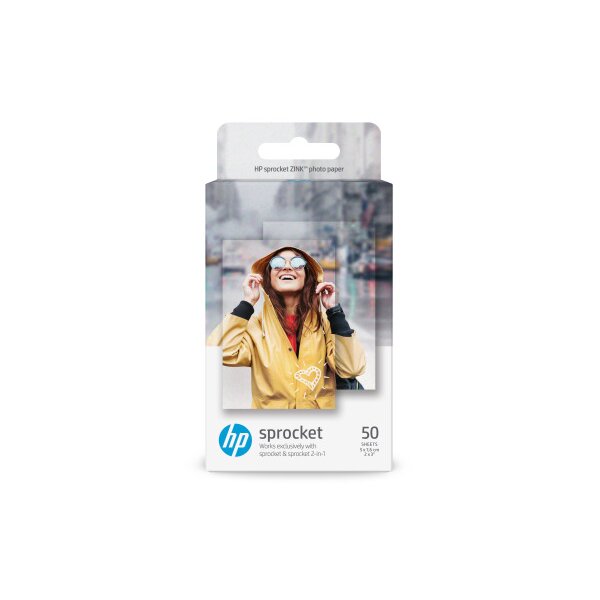 HP ZINK Photo Paper 5x7,6 cm HPIZ2X350 Sticky-Backed 50 feuilles