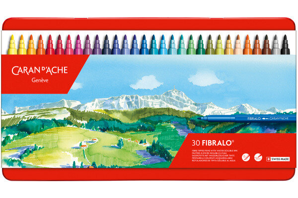 CARAN DACHE Feutres Fibralo M 185.330 30-couleurs ass.