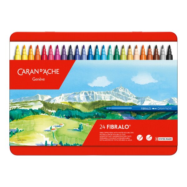 CARAN DACHE Feutres Fibralo M 185.324 24-couleurs ass.
