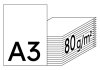 RAINBOW Farbpapier hellgelb A3 80g - 1 Palette (50000 Blatt)