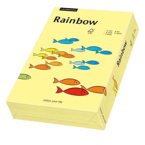 RAINBOW Farbpapier hellgelb A4 160g - 1 Palette (50000 Blatt)
