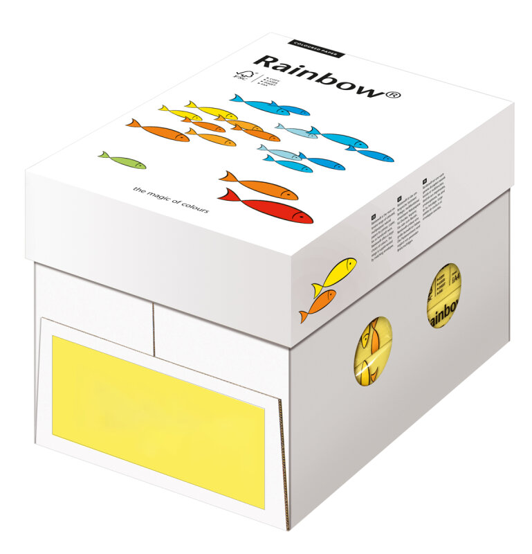 RAINBOW Farbpapier mittelgelb A4 120g - 1 Palette (50000 Blatt)