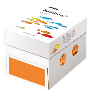 RAINBOW Papier couleur orange intense A4 80g - 1 Palette...