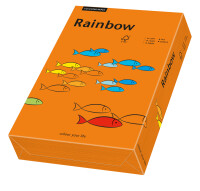 RAINBOW Papier couleur orange intense A4 120g - 1 Palette (50000 Feuilles)