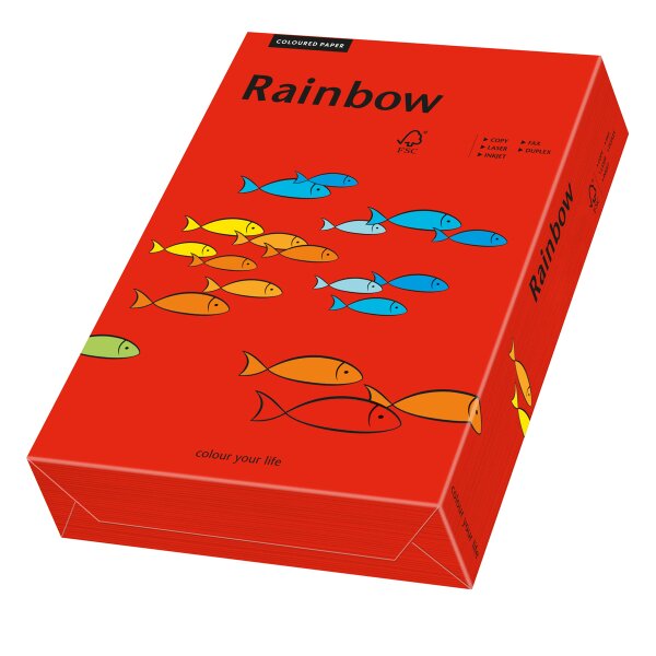 RAINBOW Farbpapier intensivrot A4 80g - 1 Palette (100000 Blatt)