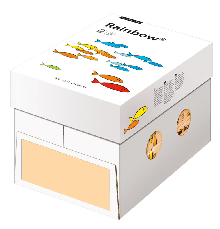 RAINBOW Farbpapier lachs A3 80g - 1 Palette (50000 Blatt)