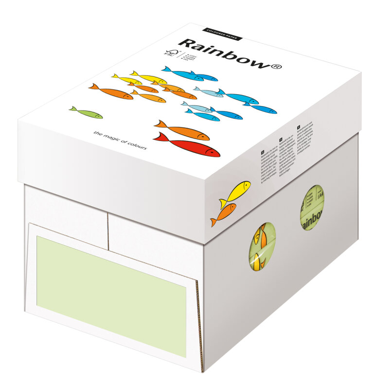RAINBOW Farbpapier hellgr&uuml;n A4 120g - 1 Palette (50000 Blatt)