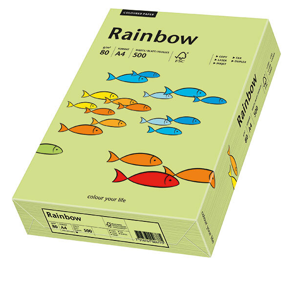 RAINBOW Farbpapier leuchtend grün A4 80g - 1 Palette (100000 Blatt)