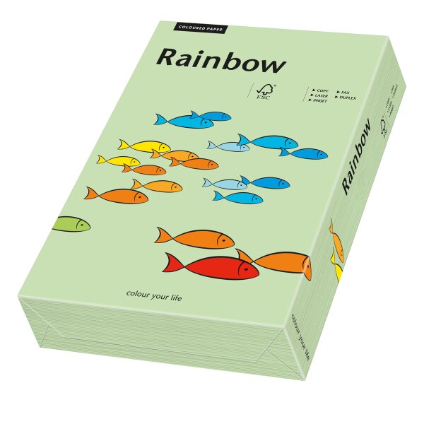RAINBOW Papier couleur vert moyen A3 80g - 1 Palette (50000 Feuilles)