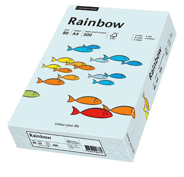 RAINBOW Farbpapier hellblau A3 80g - 1 Palette (50000 Blatt)