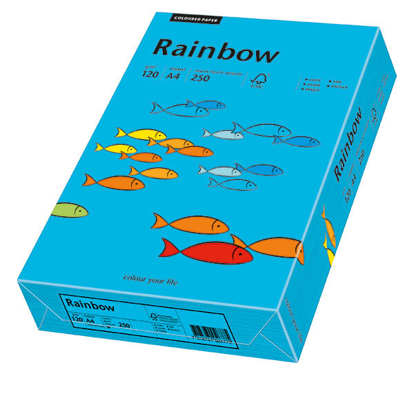 RAINBOW Farbpapier blau A4 80g - 1 Palette (100000 Blatt)
