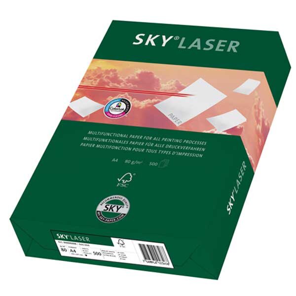SKY Laser Businesspapier weiss A3 80g - 1 Palette (50000 Blatt)