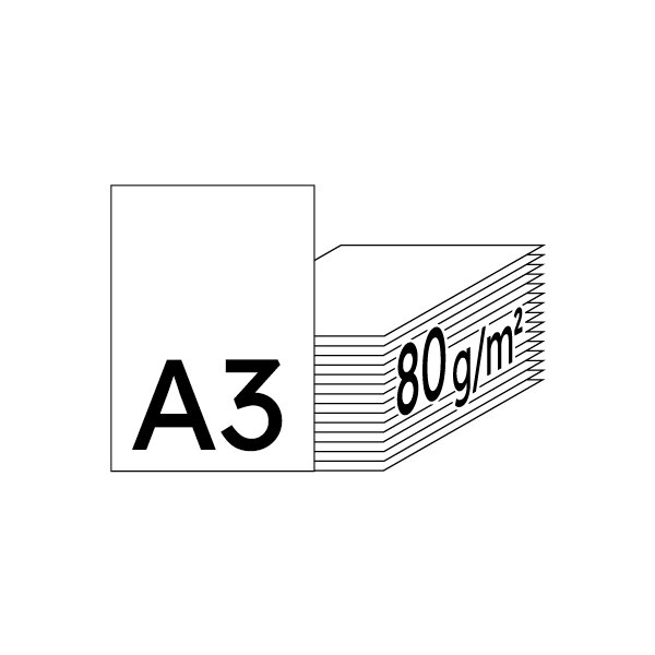 PLANO Universal Universalpapier weiss A3 80g - 1 Karton (2500 Blatt)