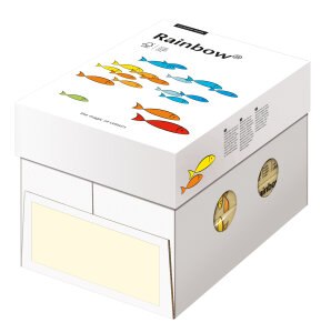 RAINBOW Farbpapier hellchamois A4 160g - 1 Karton (1250...