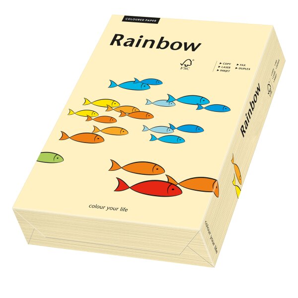 RAINBOW Farbpapier chamois A4 160g - 1 Karton (1250 Blatt)