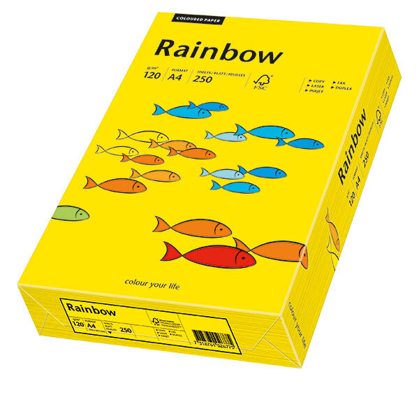 RAINBOW Farbpapier intensivgelb A3 80g - 1 Karton (2500 Blatt)