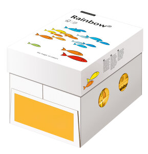 RAINBOW Farbpapier mittelorange A4 120g - 1 Karton (1250...