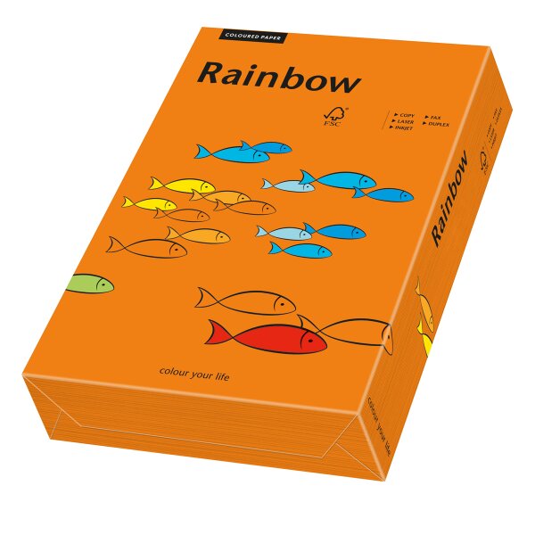 RAINBOW Farbpapier intensivorange A4 80g - 1 Karton (2500 Blatt)