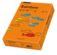 RAINBOW Papier couleur orange intense A3 80g - 1 Carton...