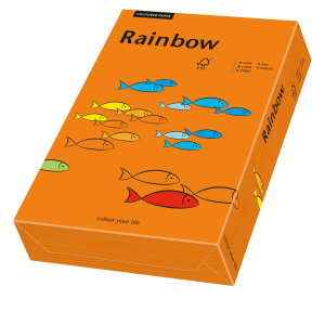 RAINBOW Farbpapier intensivorange A4 120g - 1 Karton...