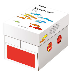 RAINBOW Farbpapier intensivrot A4 120g - 1 Karton (1.250...